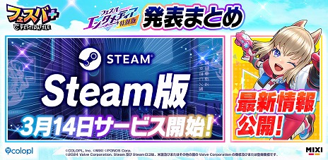 画像ギャラリー No.001のサムネイル画像 / PC版「フェスバ+」はSteamで3月14日リリースへ。100名に3000円分のSteamギフトカードが当たるウィッシュリスト登録キャンペーンがスタート