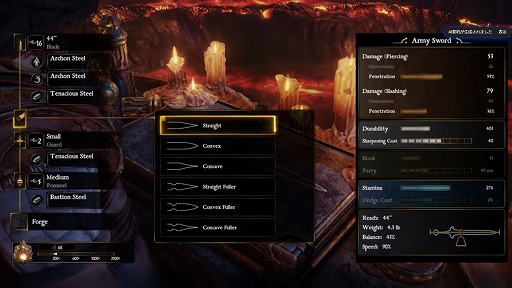 画像ギャラリー No.002のサムネイル画像 / 新作アクションADV「Blades of Fire」，鍛冶システムを紹介する最新動画を公開。材料の選択や鍛鉄の力加減など，設定項目を確認できる