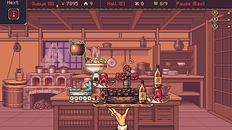 画像ギャラリー No.004のサムネイル画像 / 日本風ファンタジー世界を舞台にした新作PC用ソフト「The Way of the Tray」，2025年内発売へ。妖怪たちに料理を提供していくウェイターシム