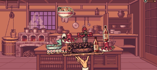 画像ギャラリー No.008のサムネイル画像 / 日本風ファンタジー世界を舞台にした新作PC用ソフト「The Way of the Tray」，2025年内発売へ。妖怪たちに料理を提供していくウェイターシム