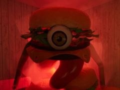 光り輝くポテトで戦え。巨大なハンバーガーに追われるホラーADV「デスバーガー」，Steamストアページを公開