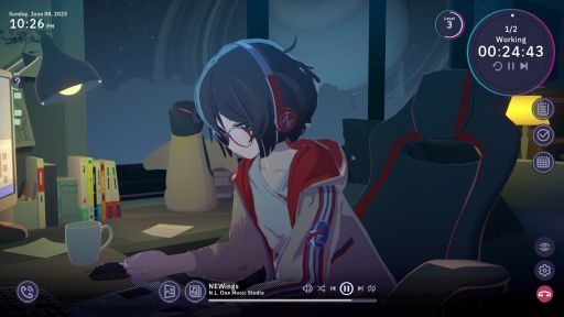 画像ギャラリー No.003のサムネイル画像 / 妄想豊かな少女と一緒にデスクワークをする作業用ADV「Chill with You : Lo-Fi Story」,体験版を公開。作業をするほど,少女と仲良くなれる