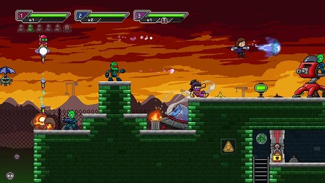 画像ギャラリー No.008のサムネイル画像 / ヴルスラ星人の侵略を食い止めろ！ 2Dアクションゲーム「バスレロエス インベージョン」8月7日に発売。PS5向けパッケージ版の予約受付を開始
