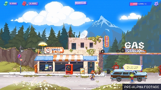 画像ギャラリー No.001のサムネイル画像 / 経営シム「The Last Gas Station」の開発をアナウンス。電気自動車が支配する世界で，町外れのガソリンスタンドを運営しよう