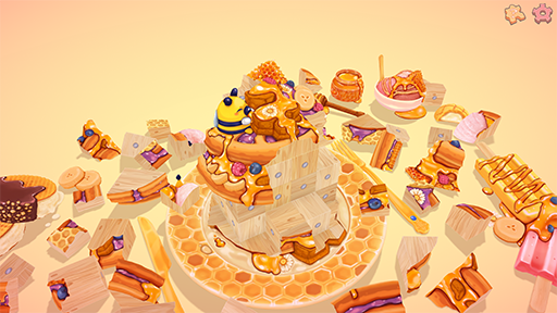 画像ギャラリー No.005のサムネイル画像 / 思わずお腹が減ってくるお料理ブロックパズル「UMAMI」，2025年後半にリリース。つられてやってきた動物を撫でられる