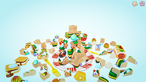 画像ギャラリー No.010のサムネイル画像 / 思わずお腹が減ってくるお料理ブロックパズル「UMAMI」，2025年後半にリリース。つられてやってきた動物を撫でられる