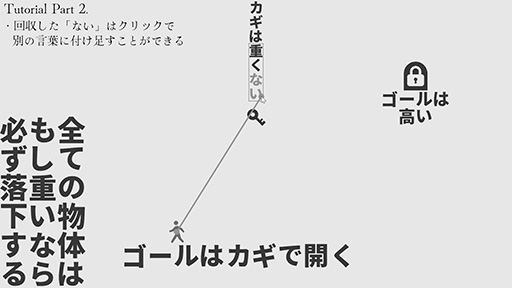 画像ギャラリー No.001のサムネイル画像 / ルール文を改変してゴールを目指すパズルゲーム「黒くないカギで開かないドアはない」,Steamストアページを公開
