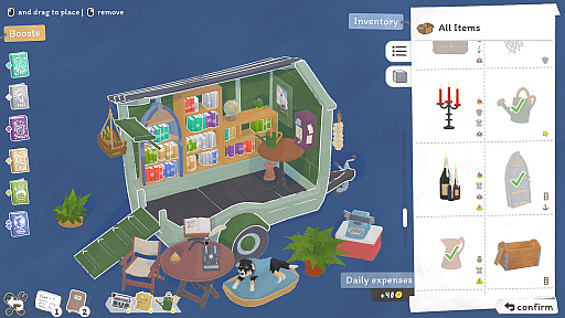 画像ギャラリー No.002のサムネイル画像 / 移動式書店が題材の癒し型経営シム「Tiny Bookshop」,8月8日にリリース。Steamでデモ版配信中