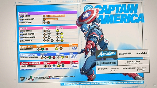 画像ギャラリー No.002のサムネイル画像 / 「MARVEL Tōkon: Fighting Souls」，キャプテン・アメリカのさまざまな技を紹介するキャラクターガイド動画を公開