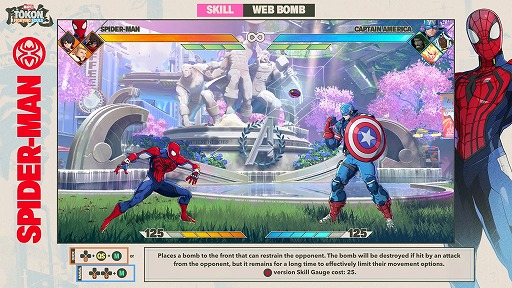 画像ギャラリー No.007のサムネイル画像 / 「マーベル闘魂」，親愛なる隣人「スパイダーマン」のガイド動画を公開。高い機動力，飛び道具，当て身，設置技まで揃った万能キャラクター