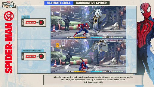 画像ギャラリー No.010のサムネイル画像 / 「マーベル闘魂」，親愛なる隣人「スパイダーマン」のガイド動画を公開。高い機動力，飛び道具，当て身，設置技まで揃った万能キャラクター
