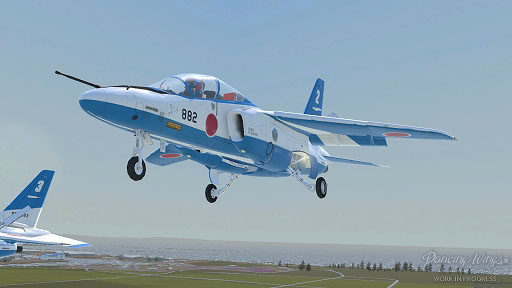 画像ギャラリー No.004のサムネイル画像 / リプレイ重ね録りでブルーインパルスの編隊飛行を1人で演じる。フライトシム「Dancing Wings」，Steamストアページを公開