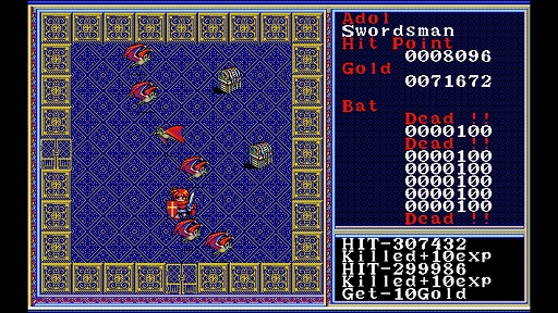 画像ギャラリー No.003のサムネイル画像 / 「EGGコンソール リバイバル ザナドゥ イージーバージョン PC-9801」本日配信。オリジナルの難しさはそのままにグラフィックスなどを強化