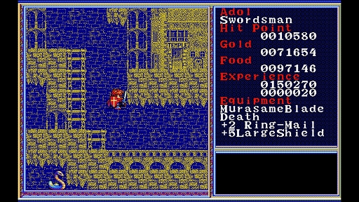 画像ギャラリー No.006のサムネイル画像 / 「EGGコンソール リバイバル ザナドゥ イージーバージョン PC-9801」本日配信。オリジナルの難しさはそのままにグラフィックスなどを強化