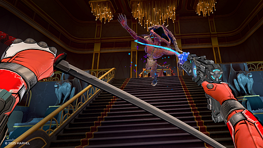 画像ギャラリー No.004のサムネイル画像 / ［プレイレポ］「Deadpool VR」試遊レポート。アタマだけでゲームが始まる（？），VRで体感する俺ちゃんのアクション