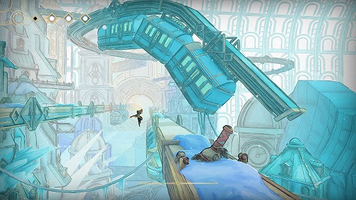 画像ギャラリー No.001のサムネイル画像 / 崩壊し,植物が繁茂する巨大宇宙船が舞台の新作メトロイドヴァニア「MIO: Memories in Orbit」,本日発売。水彩画を思わせる美しいアートに注目