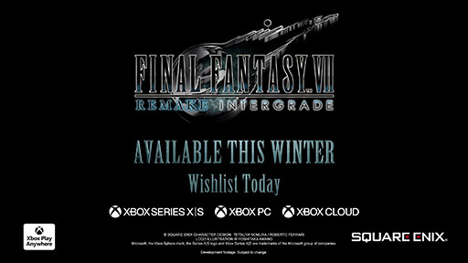 画像ギャラリー No.002のサムネイル画像 / Switch 2/Xbox版「FFVII REMAKE INTERGRADE」,今冬リリース決定。Xbox版「FINAL FANTASY XVI」は本日発売