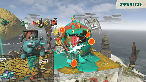 画像ギャラリー No.006のサムネイル画像 / 「スプラトゥーン レイダース」ゲームの流れや仕組み，協力プレイなどの詳細が明らかに。最大4人でウズシオ諸島のオタカラを追え