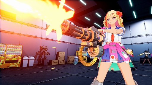 画像ギャラリー No.003のサムネイル画像 / 「ゼンシンマシンガール」インプレ。敵の破片が飛び散る爽快感重視のアクションと，付与効果付き武器を選ぶトレハン要素を楽しめる［TGS2025］