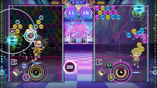 画像ギャラリー No.022のサムネイル画像 / ［プレイレポ］「QQQbeats!!!」は東方スペルバブルのゲーム性を受け継いだパズル×音ゲー。簡単操作ながら，骨太かつ歯ごたえある対戦を楽しめる