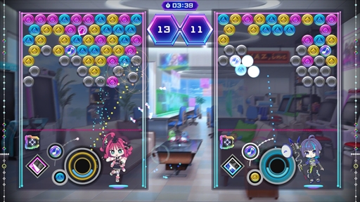 画像ギャラリー No.025のサムネイル画像 / ［プレイレポ］「QQQbeats!!!」は東方スペルバブルのゲーム性を受け継いだパズル×音ゲー。簡単操作ながら，骨太かつ歯ごたえある対戦を楽しめる