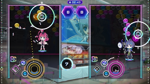 画像ギャラリー No.039のサムネイル画像 / ［プレイレポ］「QQQbeats!!!」は東方スペルバブルのゲーム性を受け継いだパズル×音ゲー。簡単操作ながら，骨太かつ歯ごたえある対戦を楽しめる