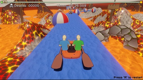 画像ギャラリー No.008のサムネイル画像 / 中毒性の高いボート漕ぎアクションゲーム「パドルパドルパドる」，7月25日にSteamでリリース。溶岩ルートなどを楽しめる体験版も配信中