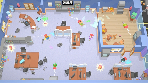 画像ギャラリー No.004のサムネイル画像 / 最大6人で挑む対戦ACT「Roombattle」本日リリース。突起物を装着したお掃除ロボットを操作し,敵のお尻の風船を割っていこう