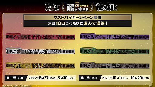 画像ギャラリー No.004のサムネイル画像 / 「龍が如く」20周年を記念したくじ第一弾「龍と生きる」,セガ ラッキーくじオンラインで本日発売。「覚醒ボイス付き目覚まし時計」などが当たる