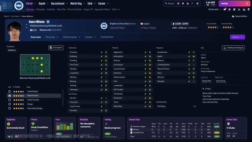 画像ギャラリー No.002のサムネイル画像 / ［プレイレポ］サッカークラブ運営シム「Football Manager 26」はどこまでもマニアックに遊べる一方，監督業の“いいとこどり”な時短プレイも可能