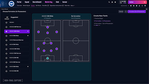 画像ギャラリー No.004のサムネイル画像 / 「Football Manager 26」，刷新されたUIやシリーズ初の女子サッカーにフォーカスした最新トレイラー3本が公開に