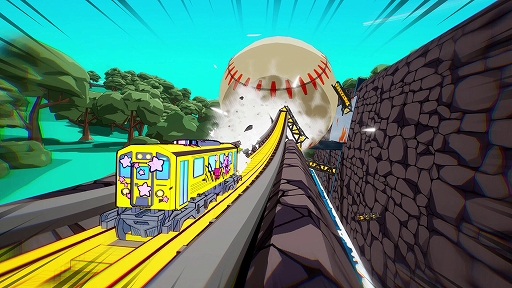 画像ギャラリー No.001のサムネイル画像 / 電車でスケボーのように空中トリックを決めまくるハイスピードACT「電車アタック」,PC / コンソール向けに配信開始