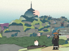 言葉を集め，詩をつむぎ，道を開く。日本の版画のようなビジュアルが印象的な「OKU」は，ひとりの僧の内なる旅を描く趣のあるアドベンチャーゲーム［gamescom］