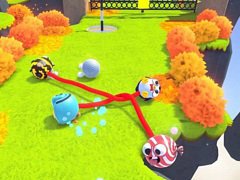 伸縮性のあるロープでつながれた2人1組のチームで競う。協力型アクションゲーム「Fling to the Finish」，家庭用ゲーム機版を9月4日に配信