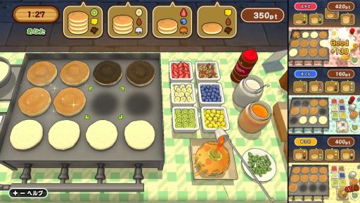 画像ギャラリー No.002のサムネイル画像 / 焦げないように生地を焼き,フルーツとソースをトッピング。シリーズ第10弾「作って!パンケーキ」,本日発売