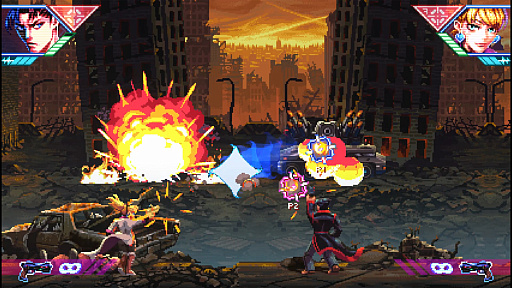 画像ギャラリー No.004のサムネイル画像 / 二つの戦場を同時に戦う2Dアクション「Neon Inferno」(ほぼ日 インディーPick Up!)
