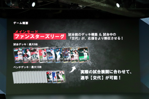 画像ギャラリー No.007のサムネイル画像 / 「ファミスタ」風の試合速報と選手への応援を連動させた「プロ野球 ファンスターズリーグ」が2026年3月にサービス開始。リアルカードとアプリを融合した仕組みとは