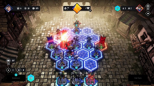 画像ギャラリー No.002のサムネイル画像 / 戦場,わずか19マス。ボードゲーム風のミニマルなSLG要素が特徴の新作ローグライト「Conquest Tactics : Realm of Sin」,Steamで発売