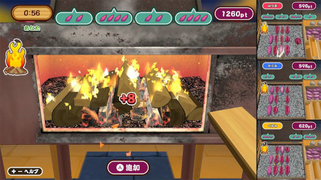 画像ギャラリー No.002のサムネイル画像 / 調理アクション「作って！焼きいも」，PC/Switch向けにリリース。火加減とスピードを意識して，さつまいもの両面を焼こう