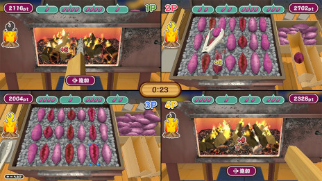 画像ギャラリー No.003のサムネイル画像 / 調理アクション「作って！焼きいも」，PC/Switch向けにリリース。火加減とスピードを意識して，さつまいもの両面を焼こう