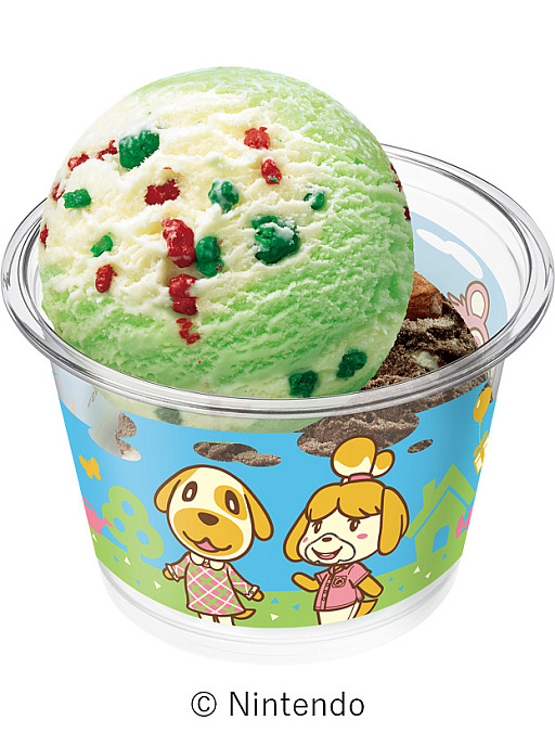 画像ギャラリー No.021のサムネイル画像 / 「どうぶつの森」，サーティワンと本日からコラボ。島の森，海，砂浜をイメージした新作フレーバーを発売