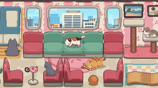 画像ギャラリー No.010のサムネイル画像 / 電車をカスタマイズしてネコのお客さんをもてなす放置系シム「ネコの車掌さん」,Steamで配信中