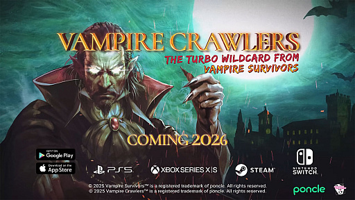 画像ギャラリー No.001のサムネイル画像 / 「ヴァンサバ」スピンオフのデッキ構築ローグライト「Vampire Crawlers: The Turbo Wildcard from Vampire Survivors」,2026年にリリース決定