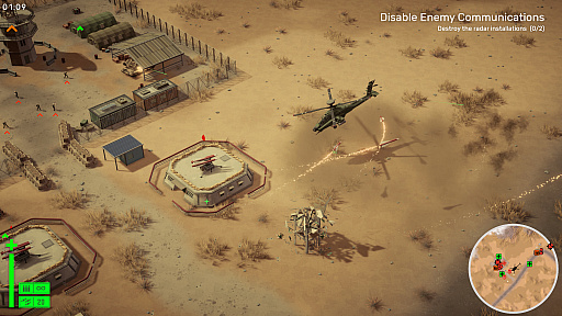 画像ギャラリー No.004のサムネイル画像 / これが令和の「Desert Strike」。物理演算を武器に戦場を蹂躙するヘリSTG「Cleared Hot」(ほぼ日 インディーPick Up!)