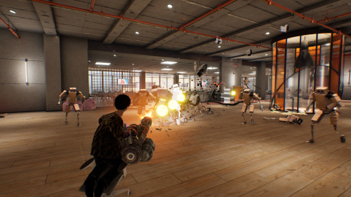 画像ギャラリー No.003のサムネイル画像 / 会社員暴走ローグライトアクション「Last Man Sitting」,Steamでリリース。オフィスチェアに乗った会社員が掃除用具や銃器で戦っていく