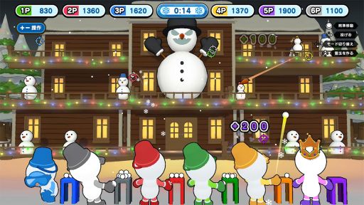 画像ギャラリー No.006のサムネイル画像 / PC/Switch「すべって！なげて！スノーパーティ」配信開始。雪合戦や氷上バトルなど，雪をテーマにした簡単操作のパーティゲーム