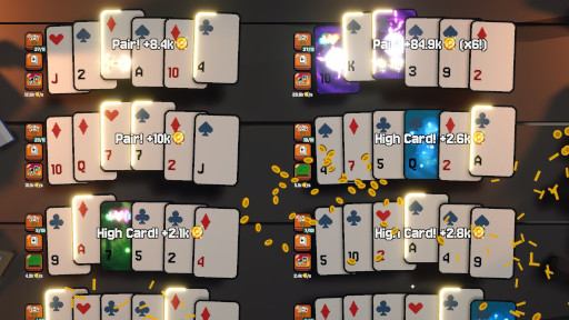 画像ギャラリー No.002のサムネイル画像 / 「Balatro」と「Cookie Clicker」の融合を謳う「This Ain't Even Poker, Ya Joker　こんなのポーカーじゃない」，Steamでリリース
