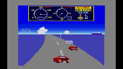 画像ギャラリー No.004のサムネイル画像 / 「EGGコンソール マッドライダー MSX2」本日配信。次々と現れる車やバイク,障害を避けながらゴールを目指す王道のレースゲーム