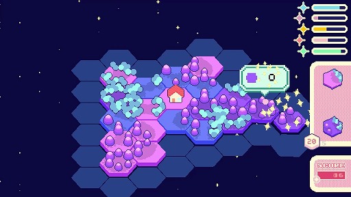 画像ギャラリー No.001のサムネイル画像 / 惑星デザイナーが銀河を再建するSLG「バブルガム ギャラクシー」,本日発売。六角形タイルを組み合わせて最高の“星創りデザイナー”を目指そう