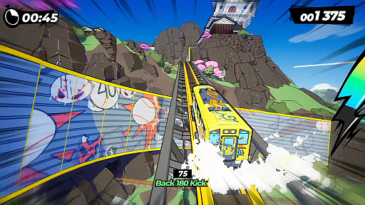 画像ギャラリー No.001のサムネイル画像 / ［プレイレポ］電車が跳んで何が悪い？　「電車アタック」で味わう，バルセロナから届いた爽快“謎日本”ロードムービー